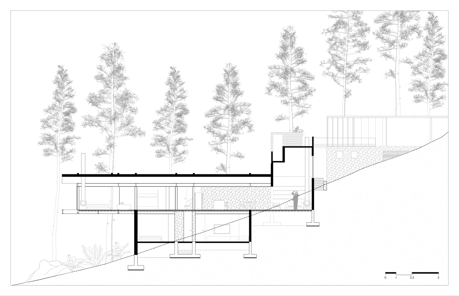 sloped to fit 14 homes that embrace the hill as a catalyst for their design - 25042